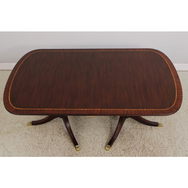 Traditional Henkel Harris Model 2207 Mahogany Dining Room Table For Sale - Image 3 of 15