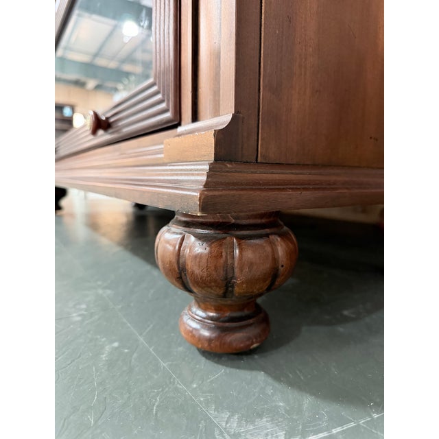 Vintage Ethan Allen Barrister Glass Door Bookcase For Sale - Image 9 of 10