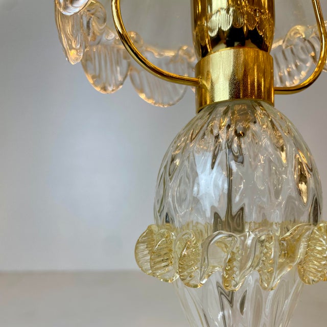 Brown Murano Table Lamp in the style of Barovier & Toso, 1980s For Sale - Image 8 of 18