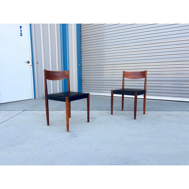 Brown 1960s Danish Modern Teak Dining Set of 7 For Sale - Image 8 of 18