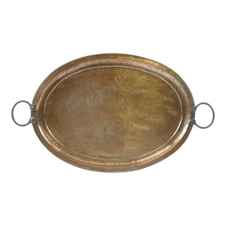 Antique Copper Tray For Sale