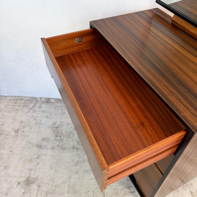 Wood Walnut C Range Chest of Drawers with Mirror by John & Sylvia Reid for Stag, 1950s For Sale - Image 7 of 12