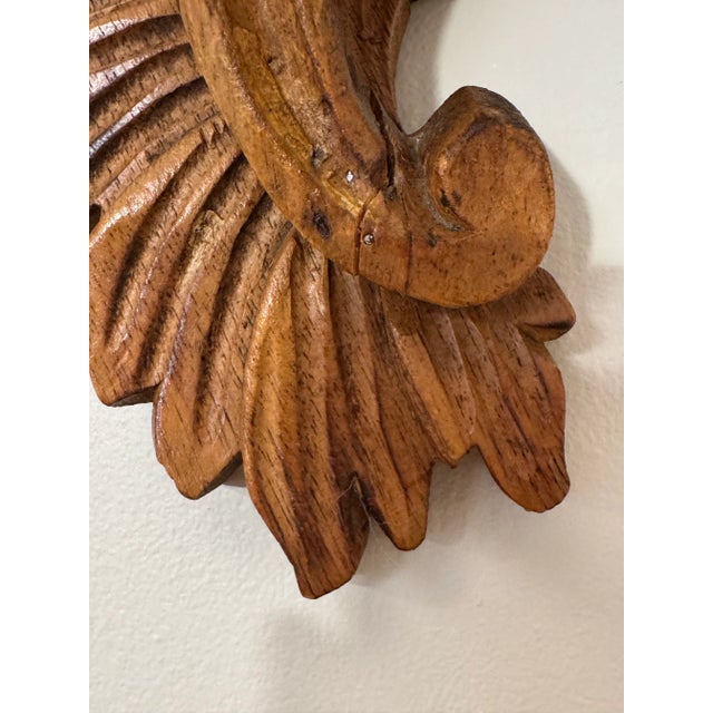 Antique Italian Rococo Revival Hand Carved Solid Wood Wall Shelves, a Pair For Sale - Image 9 of 12