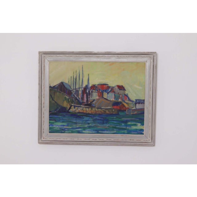 Karl Axel Gadd, Bohuslän Fishing Village, 1949, Oil on Canvas, Framed For Sale - Image 17 of 17