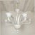 Mid-Century Modern 1970s Attributed to Venini White Murano Glass Chandelier For Sale - Image 3 of 11