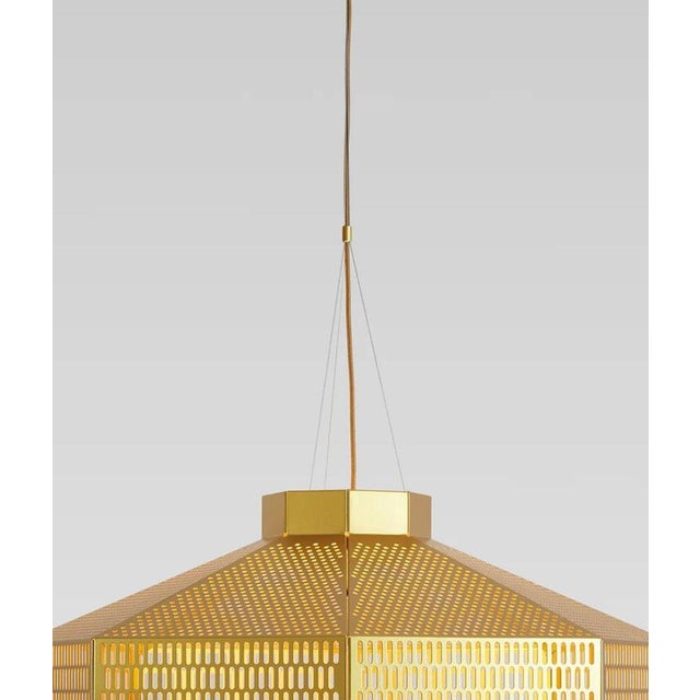 Gold Golden Ma-Rock T Me Suspension Lamp by Jaime Hayson for Parachilna For Sale - Image 8 of 12
