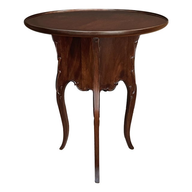 Art Nouveau Style Mahogany Circular Side/Drinks Table For Sale