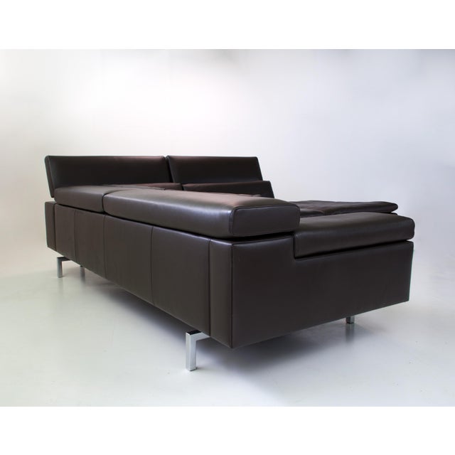 Modern Shiva Corner Lounge Sofa in Leather Jean-Pierre Audebert for Jori, 2010s, Set of 2 For Sale - Image 3 of 14