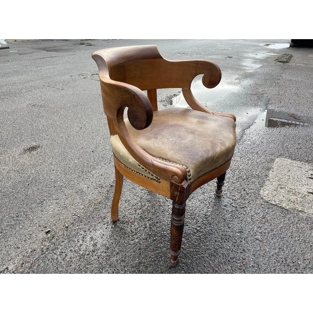 Brown 19th Century Louis Philippe Armchair For Sale - Image 8 of 12