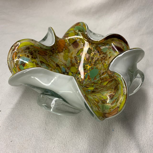 Dino Martens Vintage Mid-Century Murano Italian Art Glass Bowl "Tutti Frutti" Catchall For Sale - Image 4 of 5