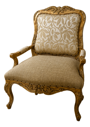 1990s Paul Roberts Louis IV Carved Oak Armchair