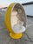 Attributed to Henrik Thor-Larsen “Ovalia” Egg Chair W/ Speakers – Yellow & Beige – Space Age Mid Century Modern (1968 Torlan Sweden) For Sale - Image 11 of 12