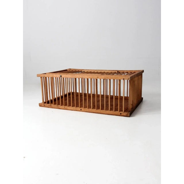 Mid-Century Modern Mid Century Wooden Farm Crate For Sale - Image 3 of 13