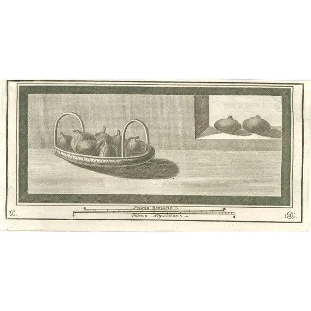 Still Life Fresco from "Antiquities of Herculaneum" is an etching on paper realized by Various Authors in the 18th...