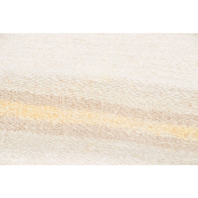 Traditional Vintage Turkish Kilim Hemp Rug With Gold Stripes by Rug & Kilim, 1950-1959 For Sale - Image 3 of 9