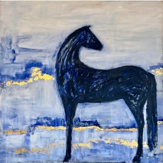 Western Royalty, Original Western Impressionism Large Horse Painting by Kainz For Sale
