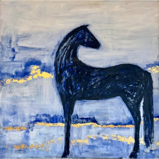 Western Royalty, Original Western Impressionism Large Horse Painting by Kainz For Sale