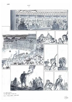 Vincenzo Bizzarri, Pickets in Versailles, Original Illustration, 2019