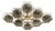21st Century Hive Satin Brass Smoky Bubbles Murano Flush Mount by Fabio LTD For Sale