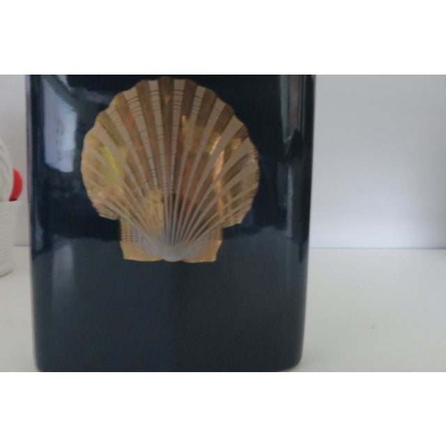 Blue With Gold Vintage Otagiri Oval Golden Treasures Vase VTG For Sale In Dallas - Image 6 of 6