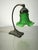 1960s Brass Table Lamp with Green Glass, 1960s For Sale - Image 5 of 8