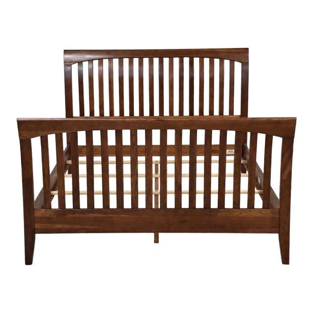 1990s Refinished Ethan Allen Cherry American Impressions Queen Bed For Sale