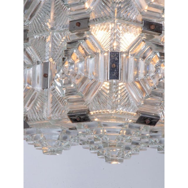 Bohemian Glass Cube Ceiling Light by Stone Shenows, 1960s For Sale - Image 4 of 12