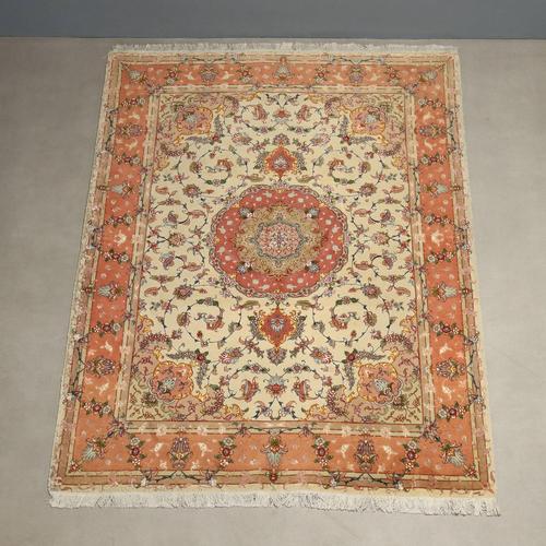 Antique Tabriz Rug in Cotton and Wool For Sale - Image 3 of 8