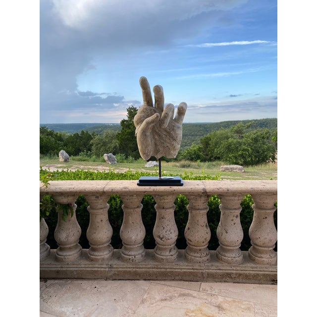 Carved Hand Sculpture, Peace - Bliss Studio For Sale In Austin - Image 6 of 7