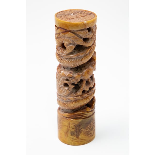 Early 20th Century Chinese Soapstone Hand Carved Chop Seal For Sale - Image 5 of 11