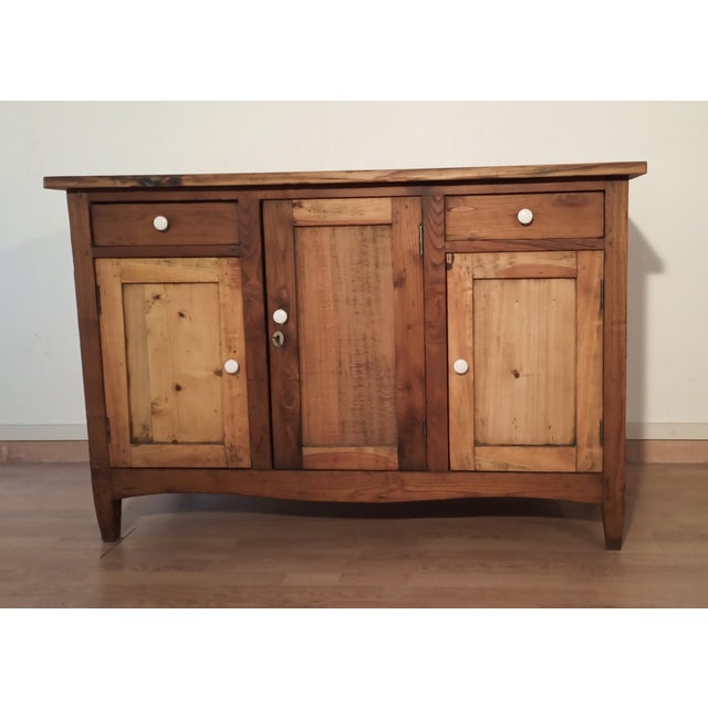Wood Vintage Italian Pine Sideboard, 1930s For Sale - Image 7 of 18