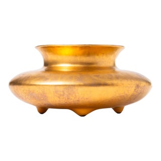 Sascha Brastoff "More Gold" Footed Bowl For Sale