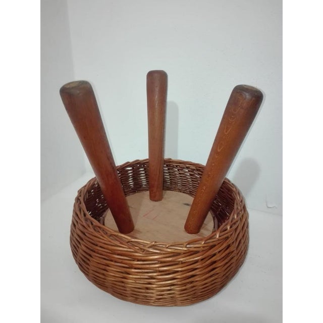 Wicker Stools by Tony Paul, 1950s, Set of 2 For Sale - Image 9 of 12