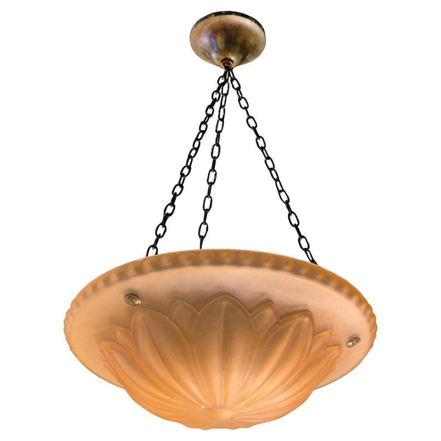 Glass Swedish Grace Model 10073 Pendant in Havanna Glass attributed to Böhlmarks, 1920s-1930s For Sale - Image 7 of 7