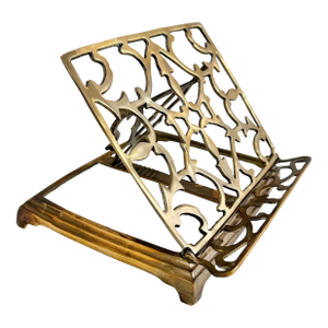 Vintage Ornate Brass Folding Book Stand