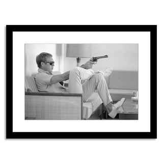 "Steve McQueen Takes Aim" by John Dominis For Sale