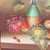 Textile Vintage Still Life "Wine and Grapes" Painting on Canvas For Sale - Image 7 of 10