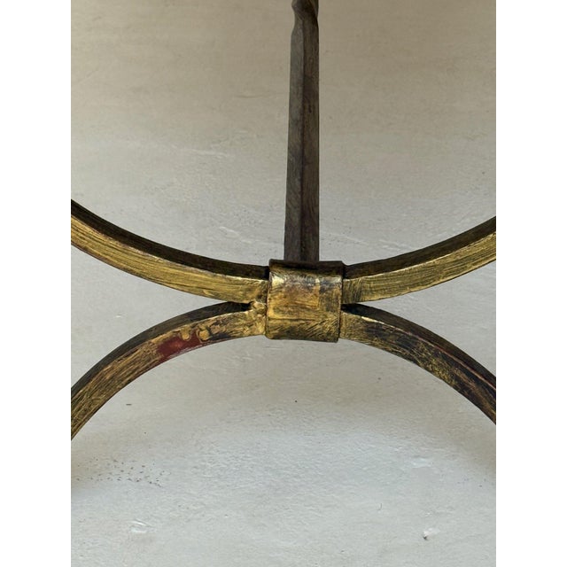 Spanish Gilt Iron Bench With Scrolled Feet in Muslin For Sale - Image 12 of 12