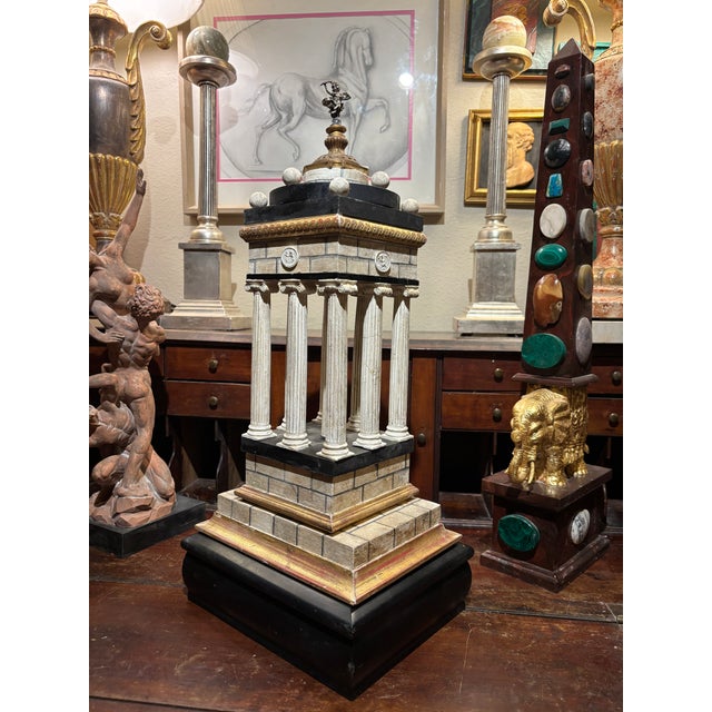 Large Neoclassical Italian Grand Tour Architectural Model of a Temple Dedicated to Cupid (Eros) For Sale - Image 13 of 15