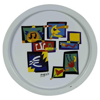 Ugo Nespolo, Plate, Late 20th Century For Sale