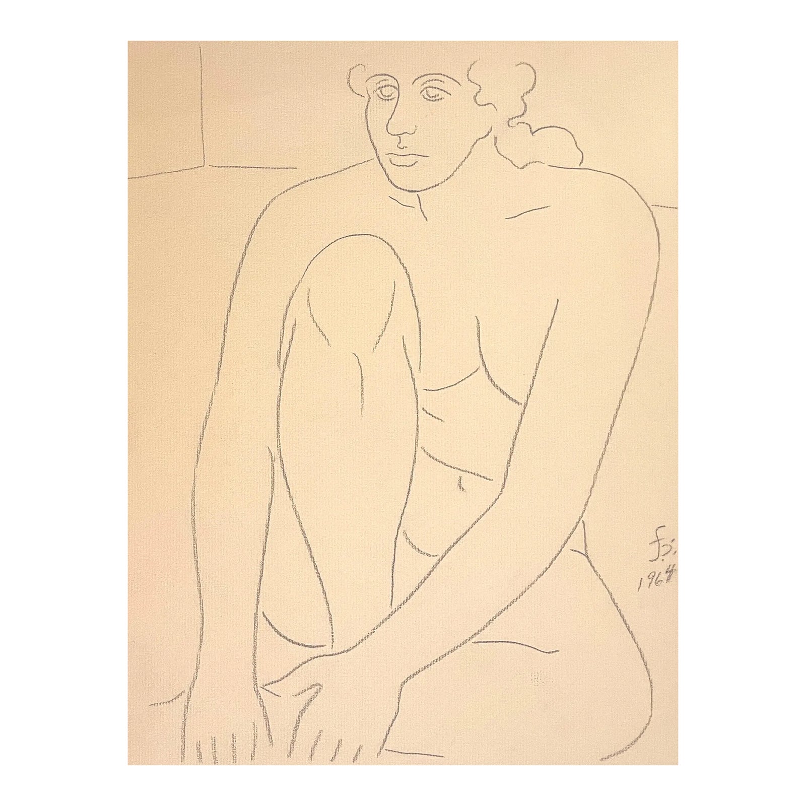 1964 Female Nude by James Bone | Chairish