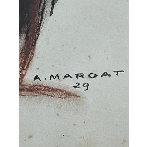 André Margat, Orang-Outan, 1929, Pastel Drawing, Framed For Sale - Image 9 of 11