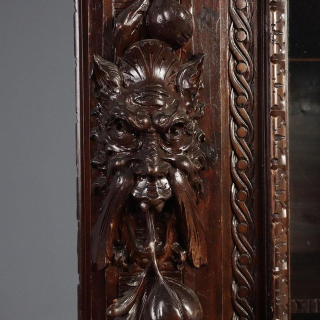 Wood 19th Century Neobaroque Walnut Display Cabinet For Sale - Image 7 of 16
