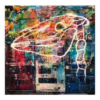 Tokyo #9, Colorful Hand-Painted Photograph, Urban Tokyo Scene, 2015 For Sale