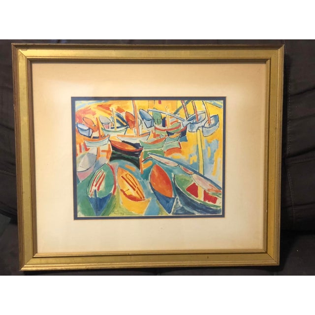 Raoul Dufy "Boats at Martigues" Framed Metropolitan Museum of Art Print, 1991 For Sale In New York - Image 6 of 12