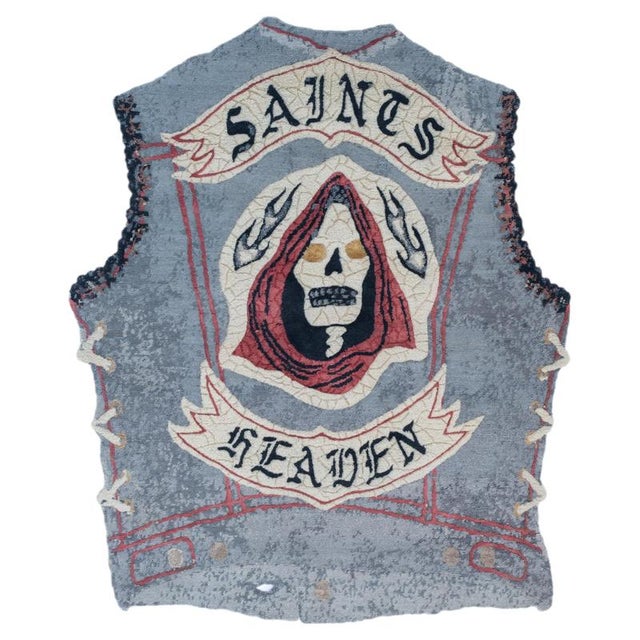 Hand-Knotted Saints Rug in Wool with Silk and Alpaca by Dinodo Studio For Sale - Image 6 of 6