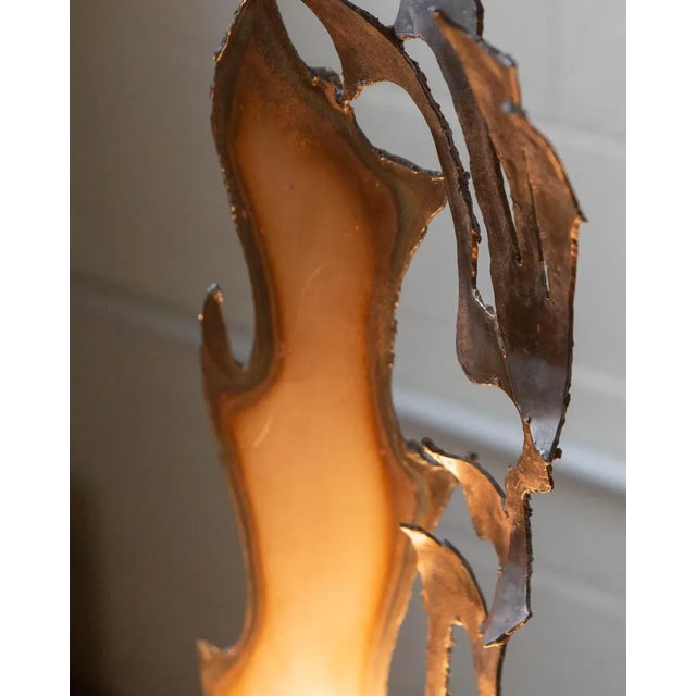1970s Artist Made Brutalist Steel Table Lamp For Sale - Image 9 of 12