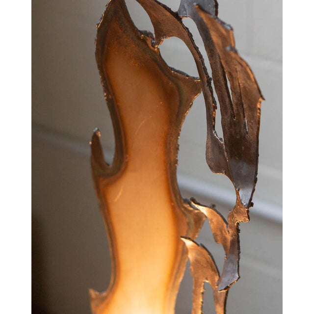 1970s Brutalist Steel Table Lamp For Sale - Image 9 of 12