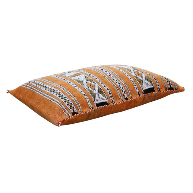 One-of-a-kind Moroccan pillow sham handwoven by the Berbers of the High Atlas Mountains. Features an ornate striped...