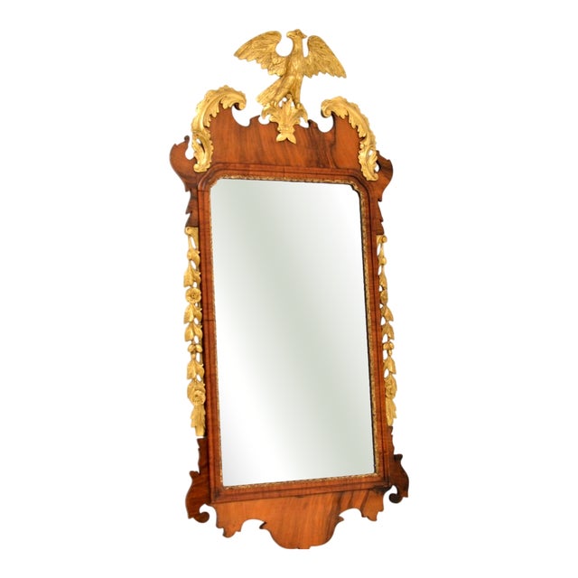 Large Antique Georgian Parcel Gilt Mirror, 1800s For Sale